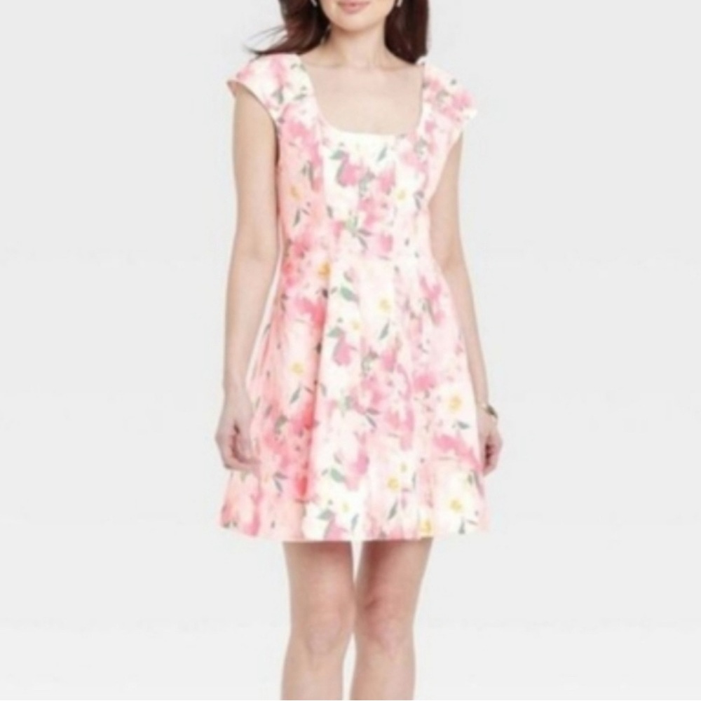 NWT A New Day Pink Floral Dress multiple sizes